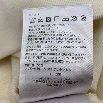 MONCLER | モンクレール basketball logo crewneck sweat スウェット K10918G00008 スウェットシャツ 2025S/S 国内正規品 アイボリー サイズ：L【姫路東店】