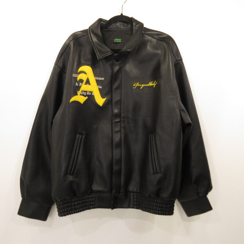 【Used】 A FEW GOOD KIDS | RACING LEATHER JACKET Leather Black Size: L