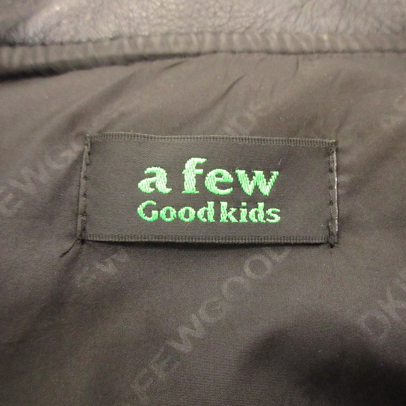 【Used】 A FEW GOOD KIDS | RACING LEATHER JACKET Leather Black Size: L
