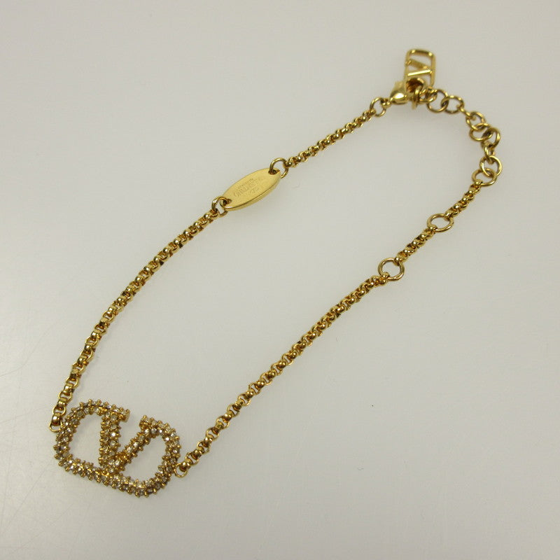 [Used] Valentino | V Logo Signature Metal Swarovski Crystal Bracelet 7W2J0F84YCW