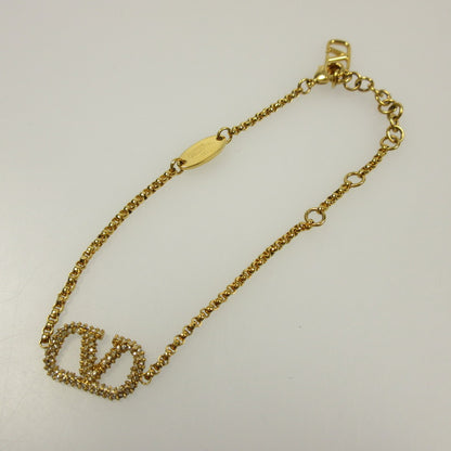 [Used] Valentino | V Logo Signature Metal Swarovski Crystal Bracelet 7W2J0F84YCW
