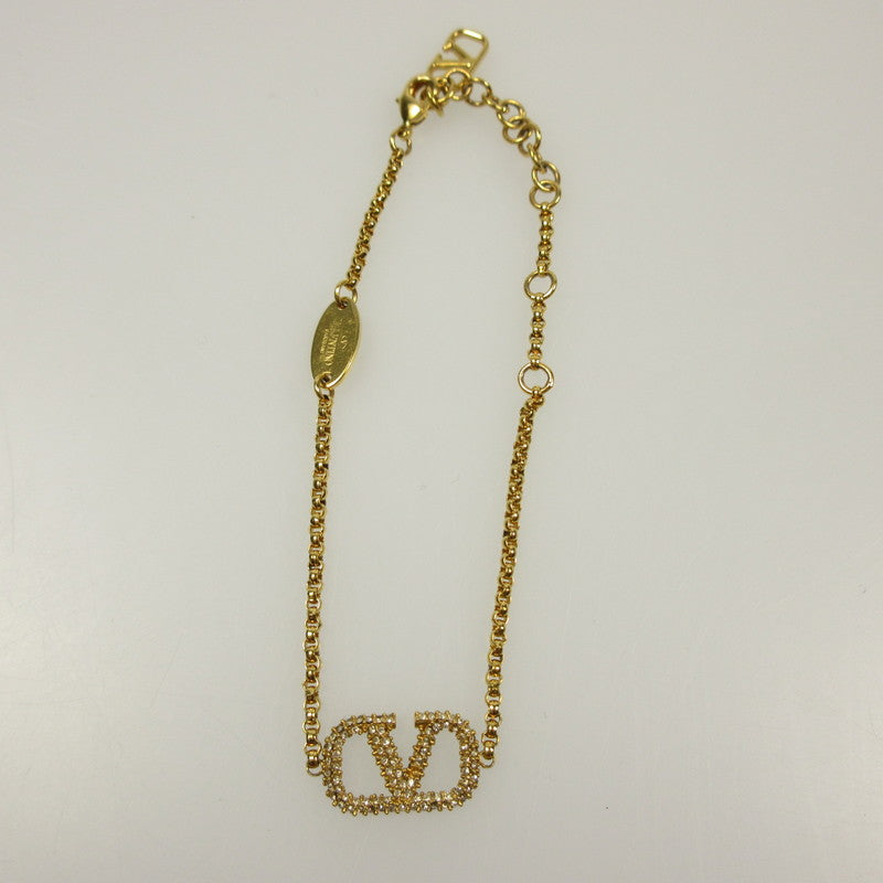 [Used] Valentino | V Logo Signature Metal Swarovski Crystal Bracelet 7W2J0F84YCW