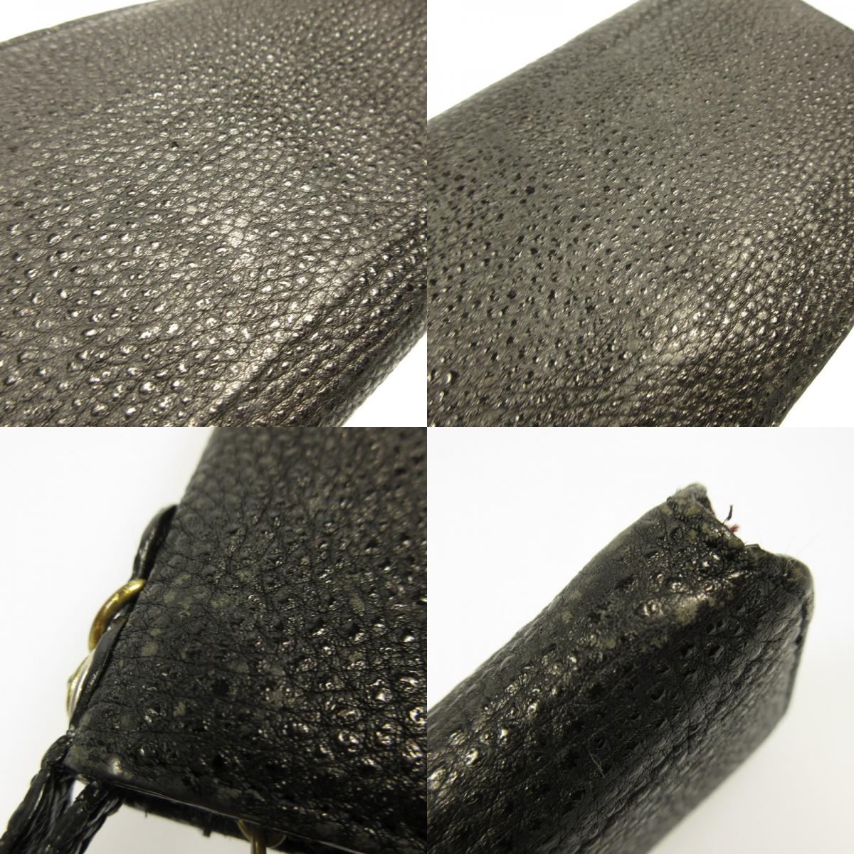 Used] KC's | KCs Wallet Round Zip Himeji Kurozan Leather Long Wallet Black