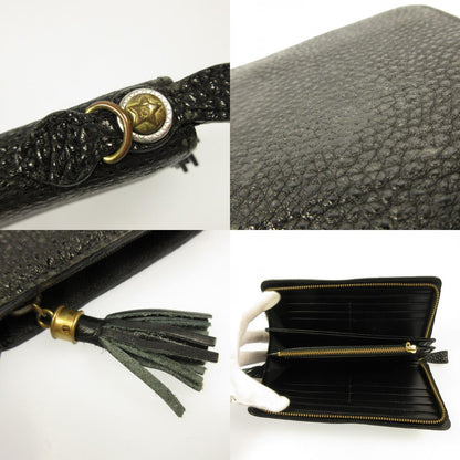 Used] KC's | KCs Wallet Round Zip Himeji Kurozan Leather Long Wallet Black