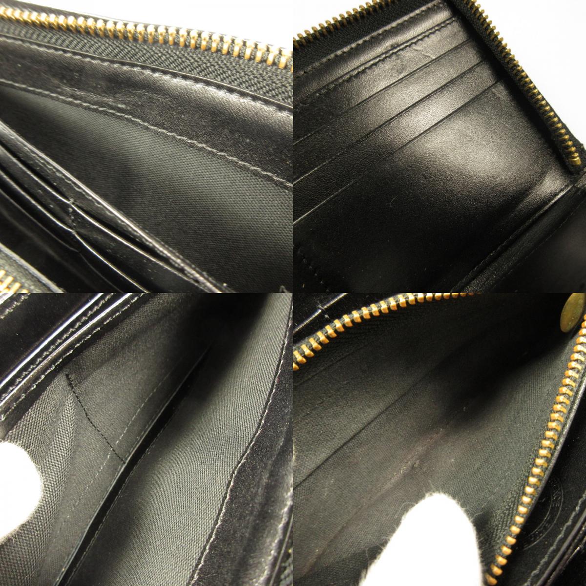 Used] KC's | KCs Wallet Round Zip Himeji Kurozan Leather Long Wallet Black
