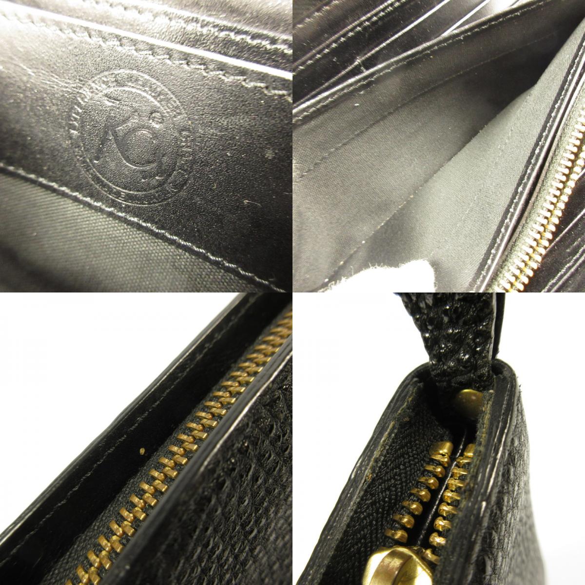Used] KC's | KCs Wallet Round Zip Himeji Kurozan Leather Long Wallet Black