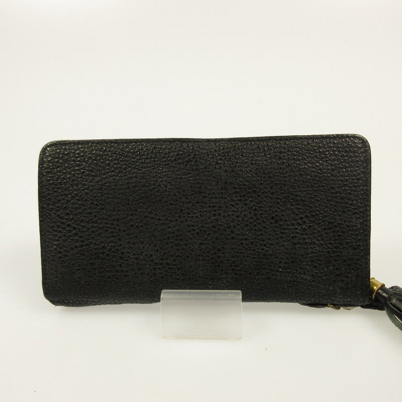 Used] KC's | KCs Wallet Round Zip Himeji Kurozan Leather Long Wallet Black