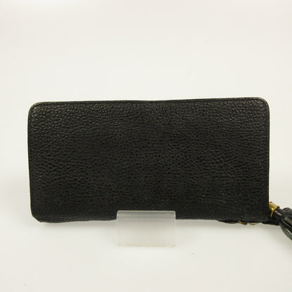 Used] KC's | KCs Wallet Round Zip Himeji Kurozan Leather Long Wallet Black