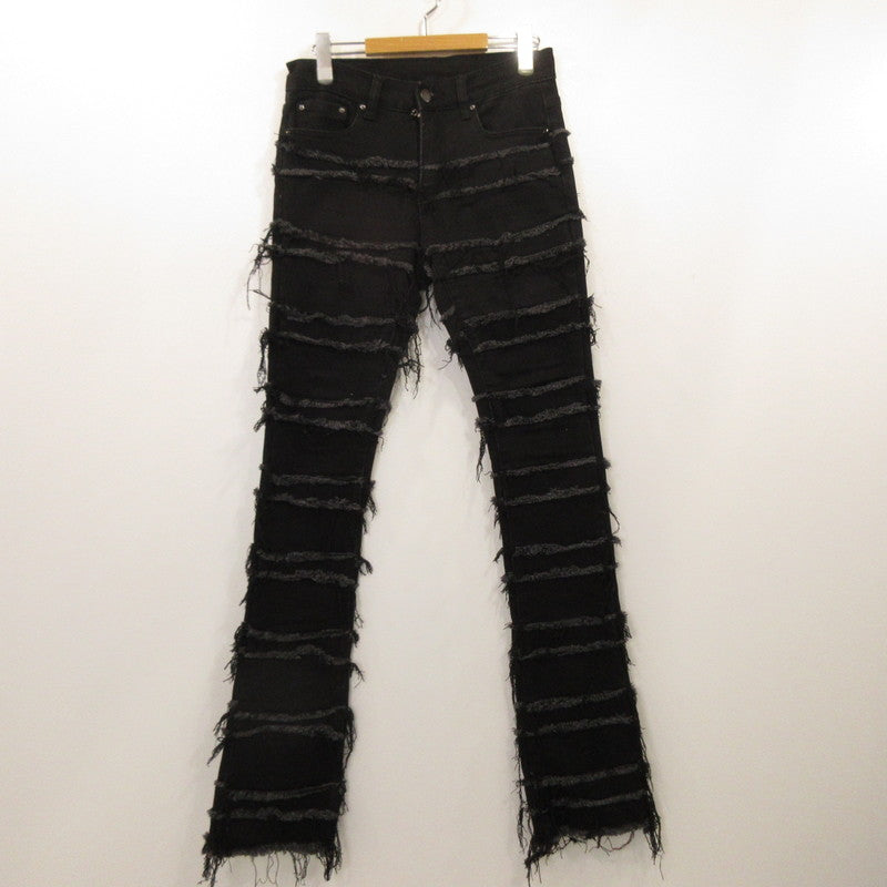 【Used】mnml | Mini Mal X597 PANELD SKINNY STACKED Denim Pants LO-MNML-288P Black Size: 28