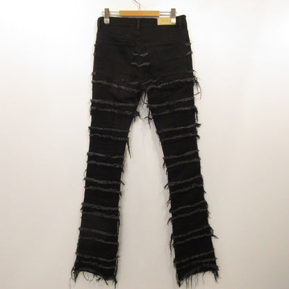 【Used】mnml | Mini Mal X597 PANELD SKINNY STACKED Denim Pants LO-MNML-288P Black Size: 28