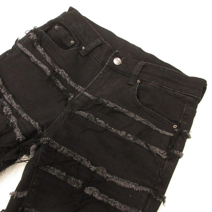 【Used】mnml | Mini Mal X597 PANELD SKINNY STACKED Denim Pants LO-MNML-288P Black Size: 28