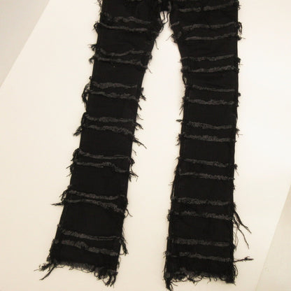 【Used】mnml | Mini Mal X597 PANELD SKINNY STACKED Denim Pants LO-MNML-288P Black Size: 28