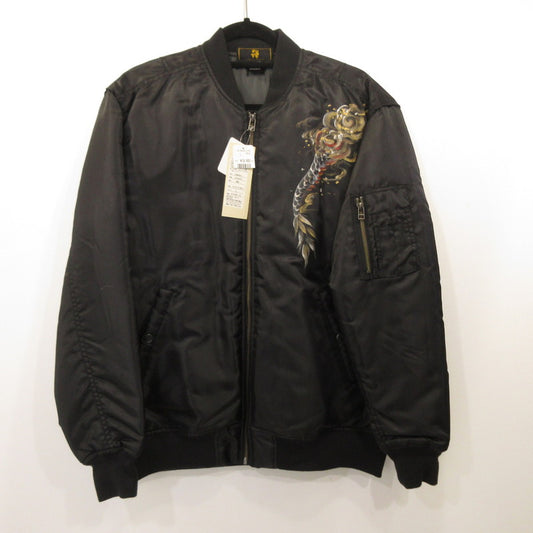 【中古】 雲龍 ミリタリージャケット KM0002 ブラック サイズ：L