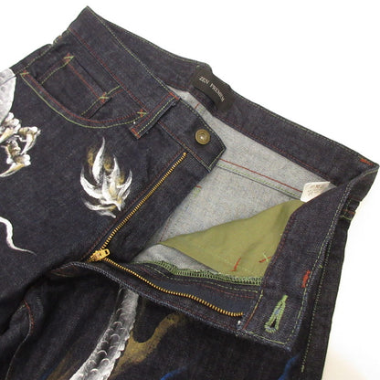 Used Dragon White Denim Pants Navy Size: 32