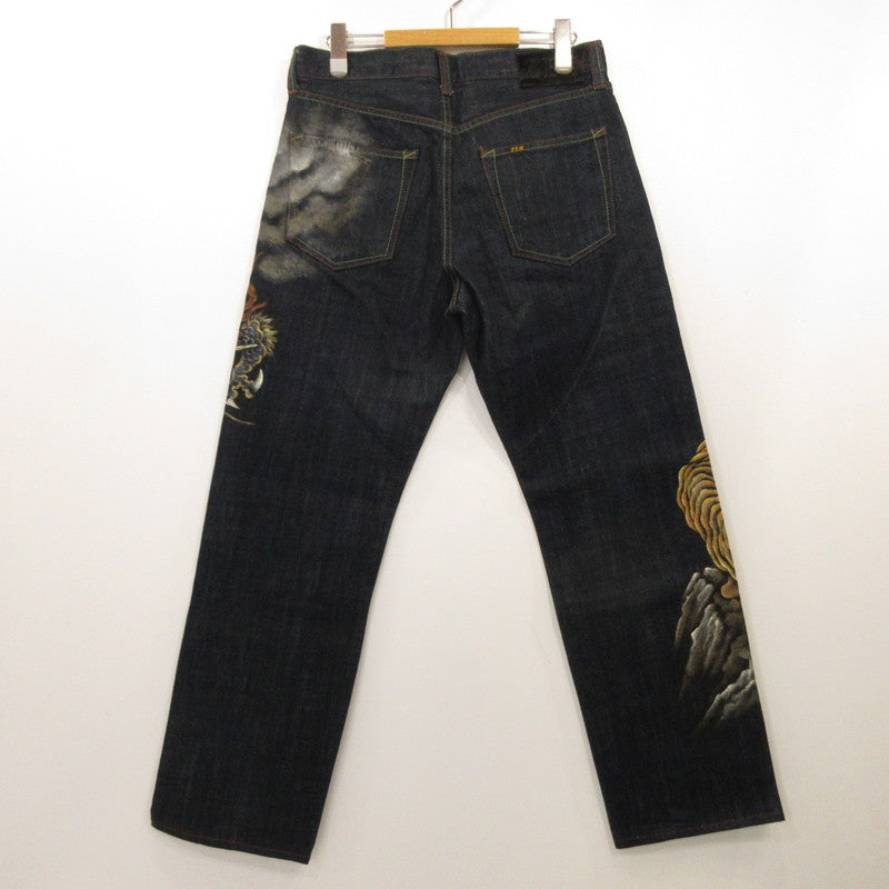 [Used] Dragon Tiger Denim Pants KD-001 Navy Size: 32