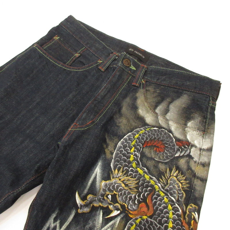 [Used] Dragon Tiger Denim Pants KD-001 Navy Size: 32