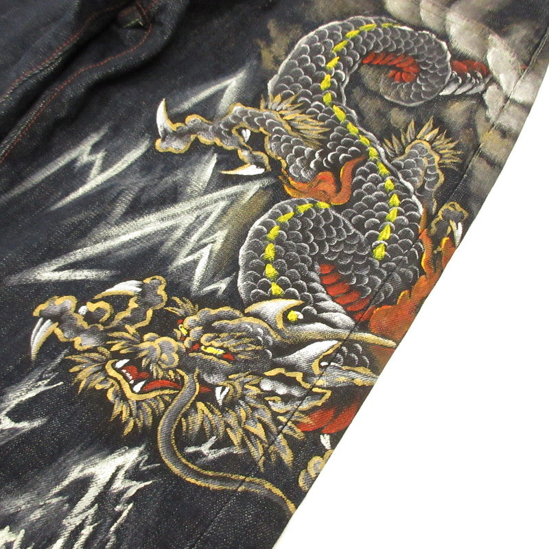 [Used] Dragon Tiger Denim Pants KD-001 Navy Size: 32