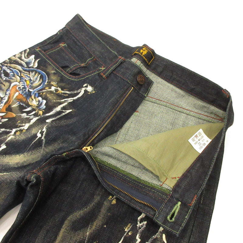[Used] Dragon Blue Denim Pants KD-001 Navy Size: 32