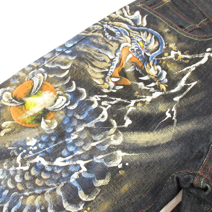 [Used] Dragon Blue Denim Pants KD-001 Navy Size: 32