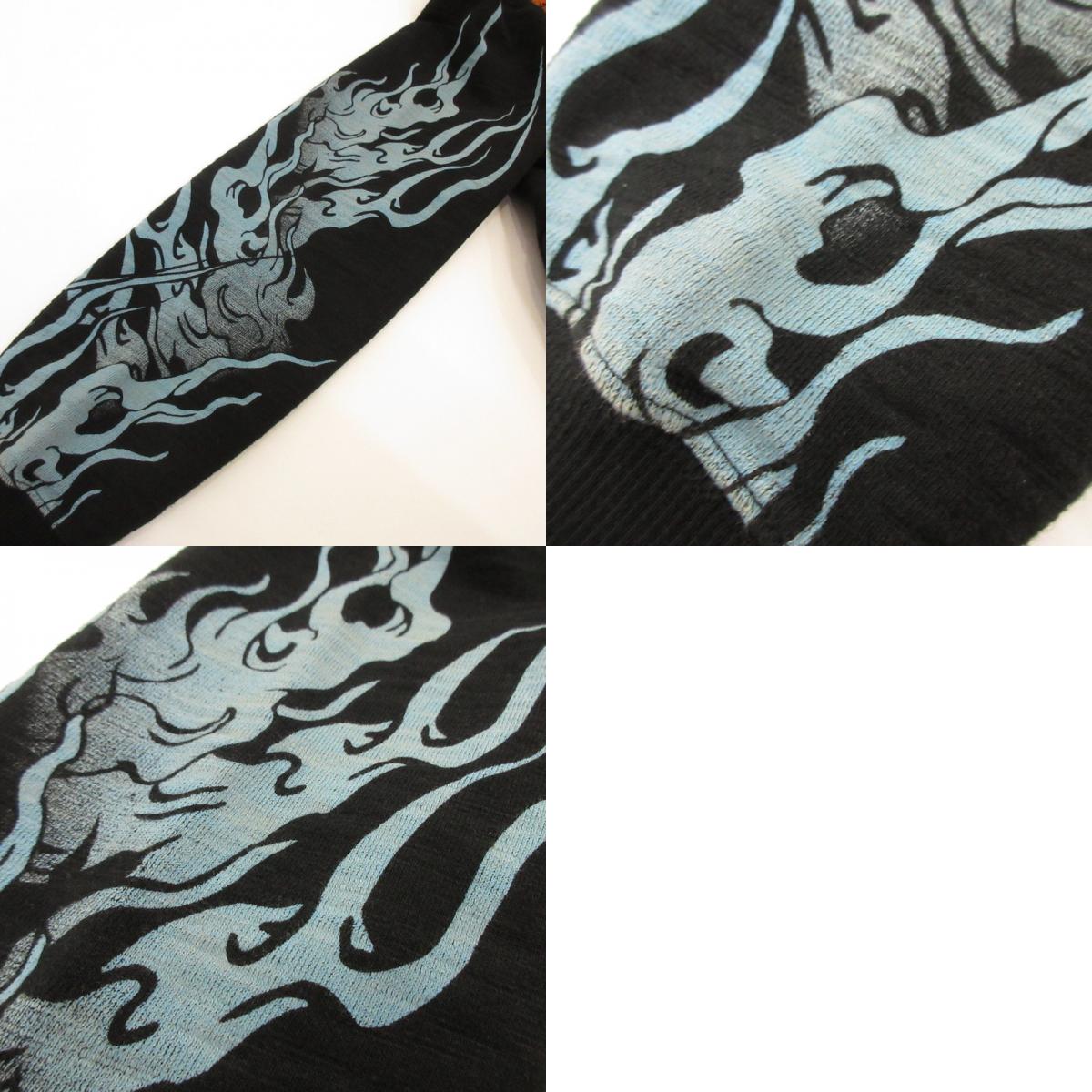 【Used】Karakuri Tamashii Climbing Carp Hoodie C223712 Black Size: L