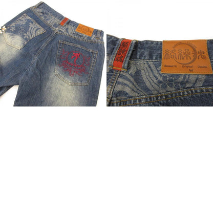 [Used] Karakuri Tamashii | Karakuridamasii Climbing Carp Denim Pants C223711 Blue Size: 32