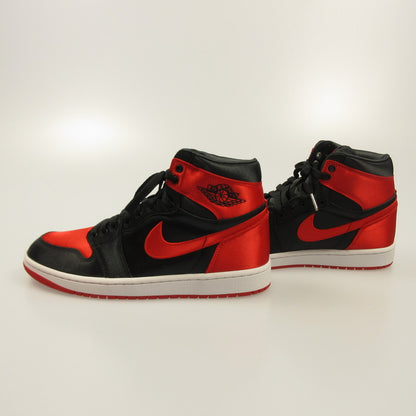 【中古】NIKE | ナイキ WMNS AIR JORDAN 1 HIGH OG SATIN BRED スニーカー FD4810-061 レッド 27.5cm