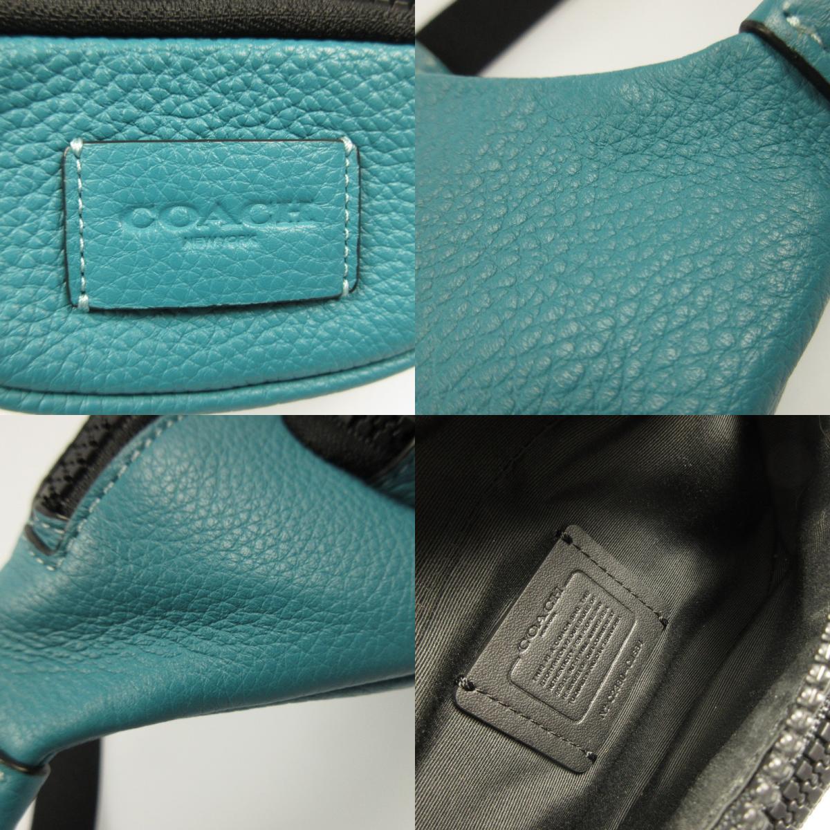Used COACH Sprint Belt Bag 24 Waist Bag CJ684 Blue