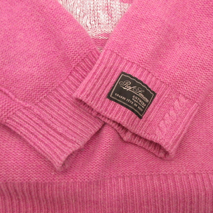 RAF SIMONS | Loose Fit Braid Relief Printed Sweater Pink Size: 1