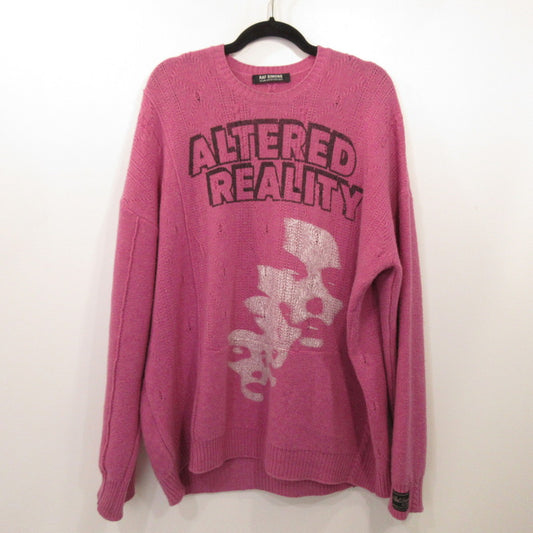 RAF SIMONS | ラフシモンズ Loose Fit Braid Relief Printed Sweater セーター ピンク サイズ：1