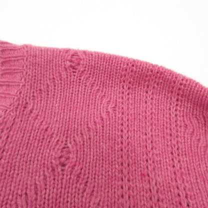 RAF SIMONS | Loose Fit Braid Relief Printed Sweater Pink Size: 1