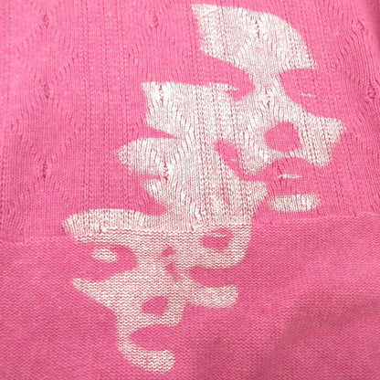 RAF SIMONS | Loose Fit Braid Relief Printed Sweater Pink Size: 1
