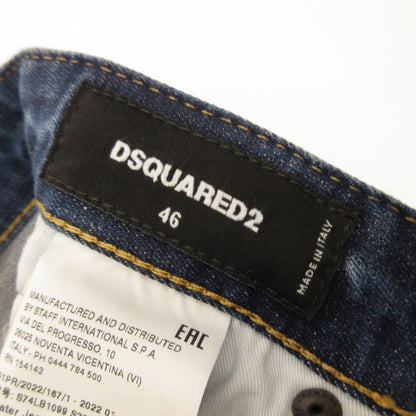 DSQUARED2 | DARK GRAFFITI WASH SKATER DENIM JEANS S74LB1099 Authentic Blue Size: 46