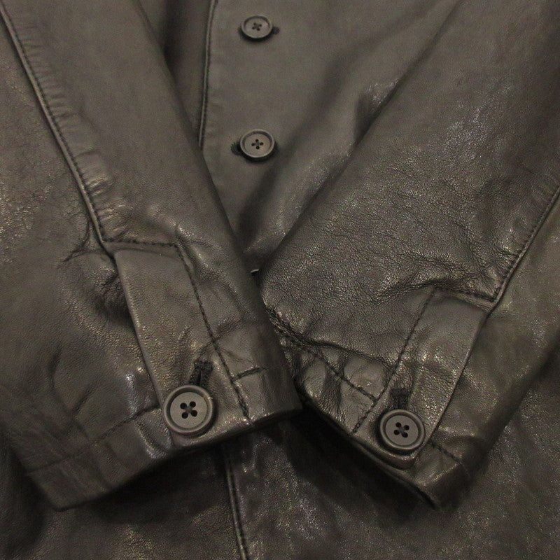 S'YTE:YOHJI YAMAMOTO | S'YTE YOHJI YAMAMOTO VEGETABLE TANNED AND WASHED SHEEP LEATHER Leather UV-J52-702 Black Size: 3