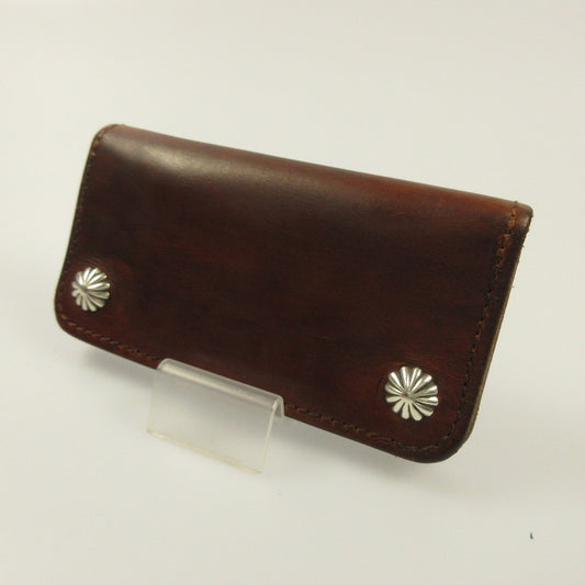 【中古】LARRY SMITH | ラリースミス SHELL CONCHA CUSTOM TRUCKERS WALLET 長財布 ブラウン