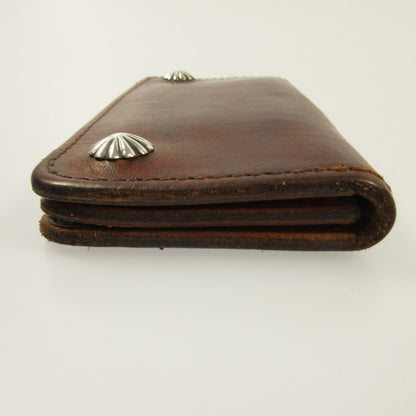 【中古】LARRY SMITH | ラリースミス SHELL CONCHA CUSTOM TRUCKERS WALLET 長財布 ブラウン