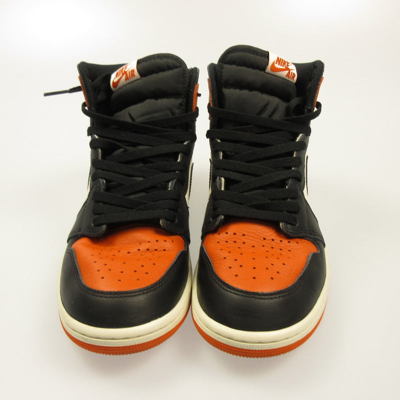 Used NIKE AIR JORDAN 1 OG SHATTERED BACKBOARD Sneakers DZ5485-008 Orange 28cm