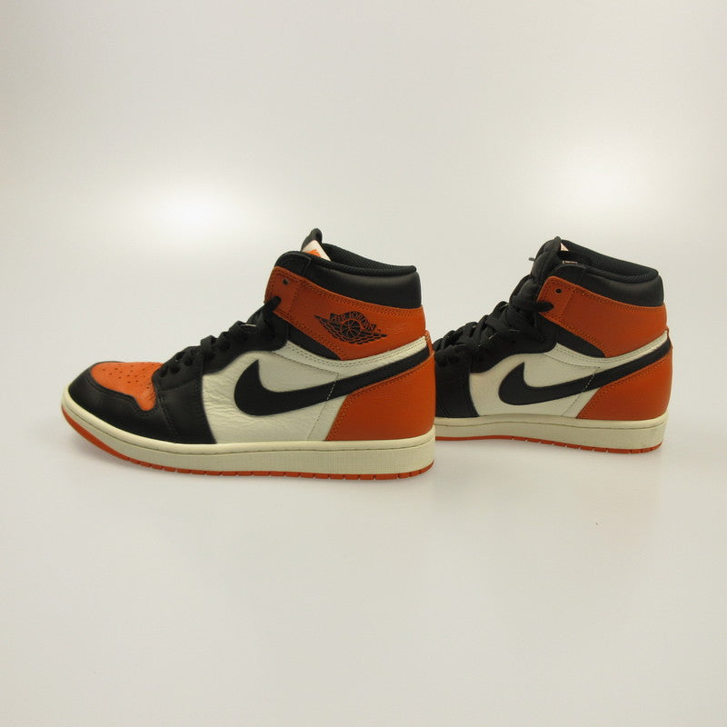 Used NIKE AIR JORDAN 1 OG SHATTERED BACKBOARD Sneakers DZ5485-008 Orange 28cm