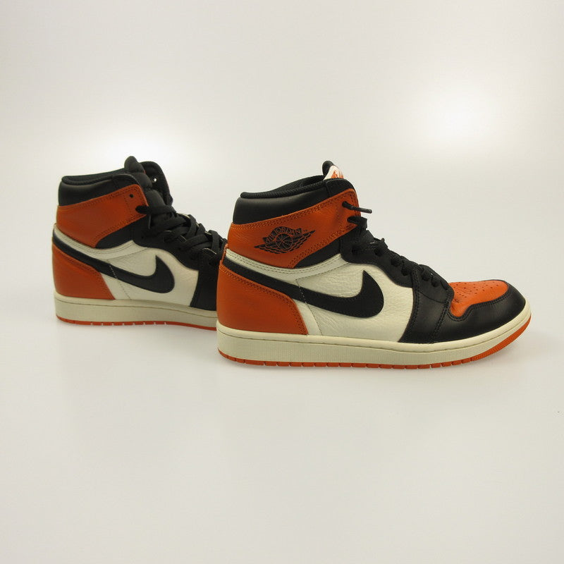 Used NIKE AIR JORDAN 1 OG SHATTERED BACKBOARD Sneakers DZ5485-008 Orange 28cm