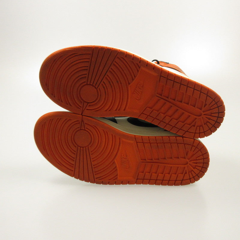 Used NIKE AIR JORDAN 1 OG SHATTERED BACKBOARD Sneakers DZ5485-008 Orange 28cm