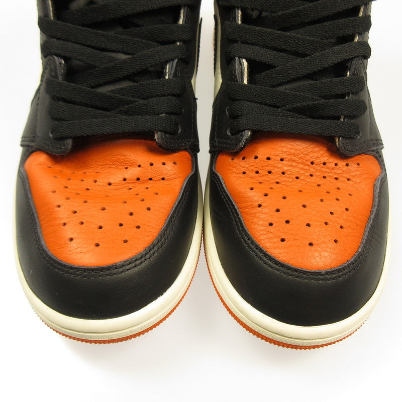 Used NIKE AIR JORDAN 1 OG SHATTERED BACKBOARD Sneakers DZ5485-008 Orange 28cm