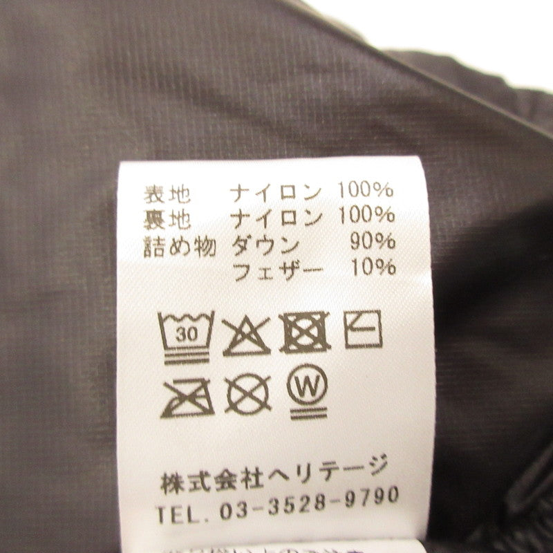 [Used] Leather Jacket Inner Down Down Jacket Black Size: S
