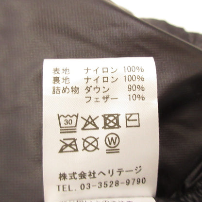 [Used] Leather Jacket Inner Down Down Jacket Black Size: S