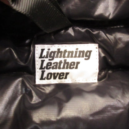 [Used] Leather Jacket Inner Down Down Jacket Black Size: S