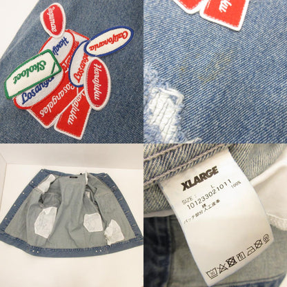 X-LARGE | X-LARGE DENIM JACKET Denim 101233021011 Light Blue Size: L