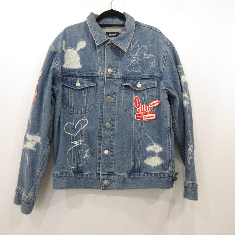 X-LARGE | X-LARGE DENIM JACKET Denim 101233021011 Light Blue Size: L