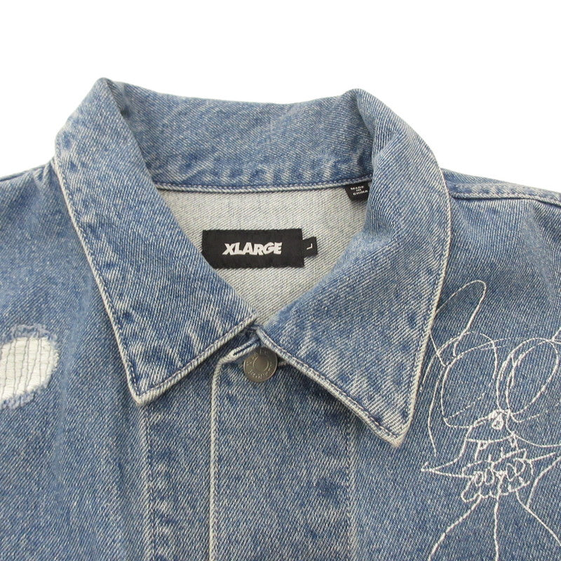 X-LARGE | X-LARGE DENIM JACKET Denim 101233021011 Light Blue Size: L