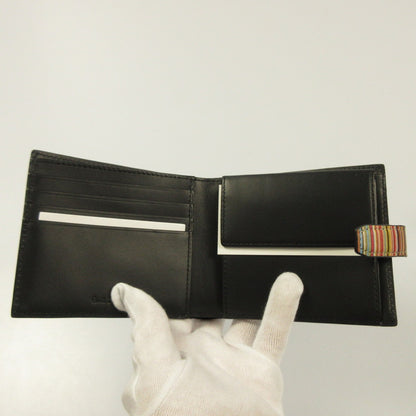 Paul Smith | Paul Smith Signature Stripe Tab Bi-Fold Wallet 553409 P060 Black