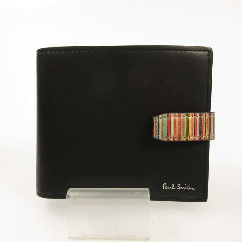 Paul Smith | Paul Smith Signature Stripe Tab Bi-Fold Wallet 553409 P060 Black