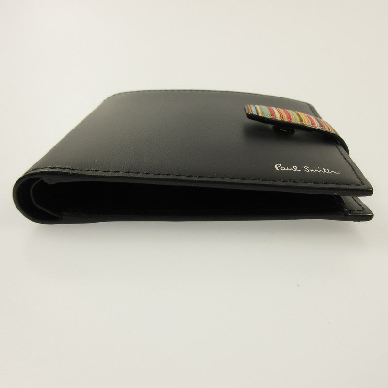 Paul Smith | Paul Smith Signature Stripe Tab Bi-Fold Wallet 553409 P060 Black