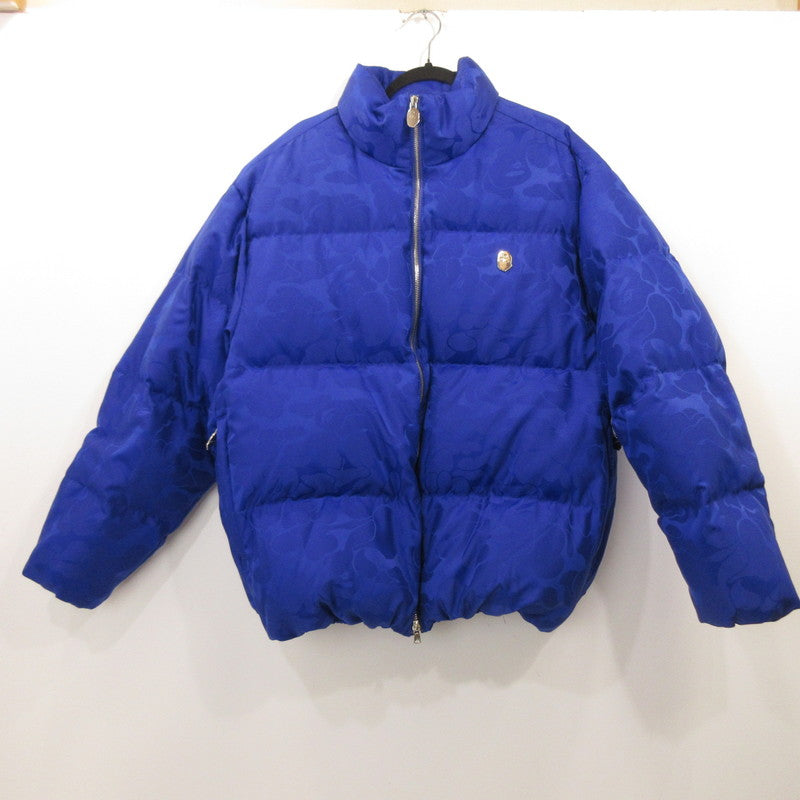 A BATHING APE | A BATHING APE TONAL SOLID CAMO PUFFER DOWN JACKET Down Jacket 001DNJ801057I Blue Size: XL